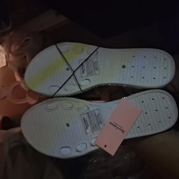 Juicy Couture Black Quilted Slides with Gold Accents - Picture 5 of 5